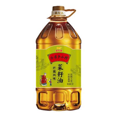 金龙鱼外婆乡小榨巴蜀风味菜籽油5L装非转基因压榨工艺家用食用油