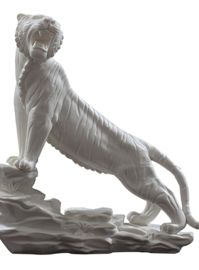 虎啸山河生肖老虎摆件招财新中式客厅玄关办公室虎年装饰开业礼品