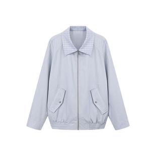 ablueberry 蓝色韩系外套女2026春季新款立领宽松休闲薄外套上衣