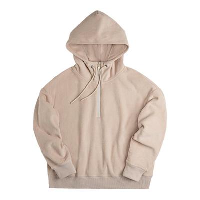 宽松摇粒绒连帽卫衣马登