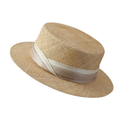 平顶草帽出游轻奢浪漫女夏定制