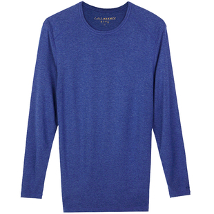 香港鸡仔唛色拉姆发热纤维秋冬内衣男厚款智暖保暖上衣修身圆领