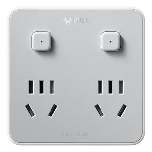 公牛多功能插座转换器一转多转换插头多孔面板拓展器完美原位替换