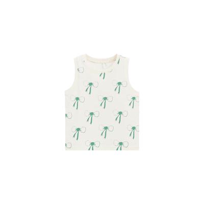 whitewhea薄荷蝴蝶结背心