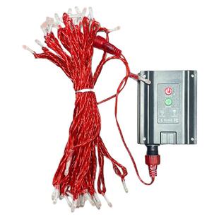 插灯笼灯串高亮红线红光彩灯闪灯串灯春节过年户外新年灯串装饰灯