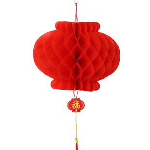 小红灯笼挂饰结婚喜庆典新年大红灯笼开业室内装饰商场布置纸灯笼