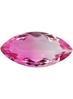 马眼合成西瓜碧玺玻璃戒面裸石 树叶形玫红色渐变散珠主石钻BX08