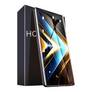 适用荣耀X50GT钢化膜保护眼睛全屏覆盖蓝光五十抗指纹超薄i全万能自动贴合无边框+新款智能防滑透明薄膜贴纸