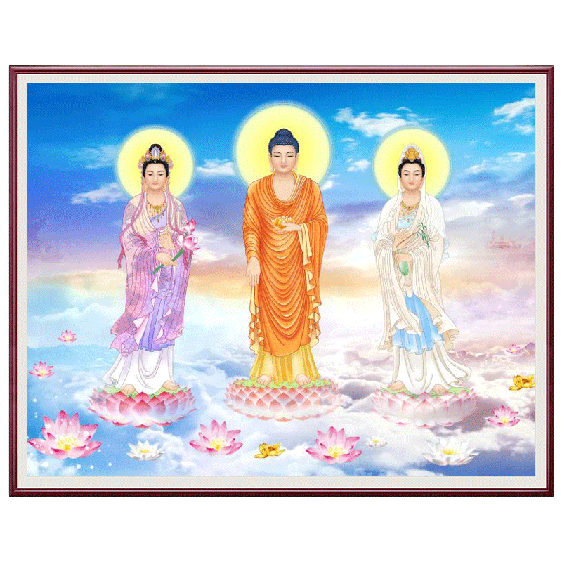 伊人新中式客厅西方三圣钻石画