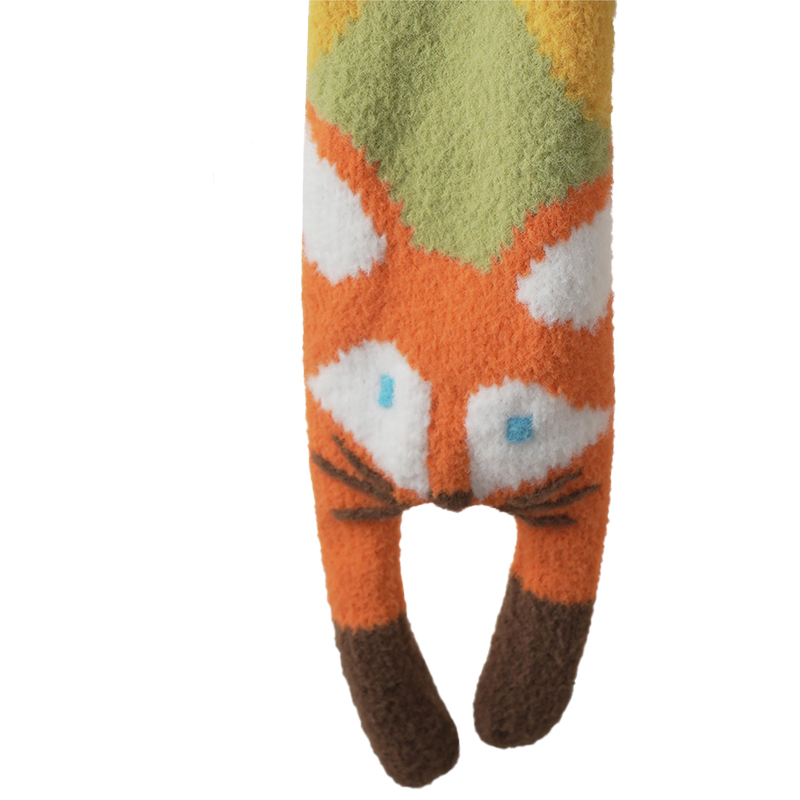 lifeyarn新品羽狐狸围巾材料包亲子款可爱棒针DIY创作送视频教程