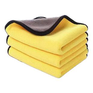 2条洗车抹布双面加厚擦车巾微纤维不掉毛超强吸水汽车清洁专用