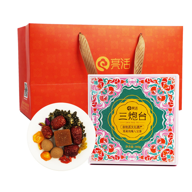 甘肃经典原味三泡台八宝茶300克