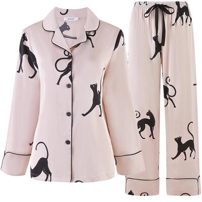 mybody可爱猫咪长袖薄款家居服