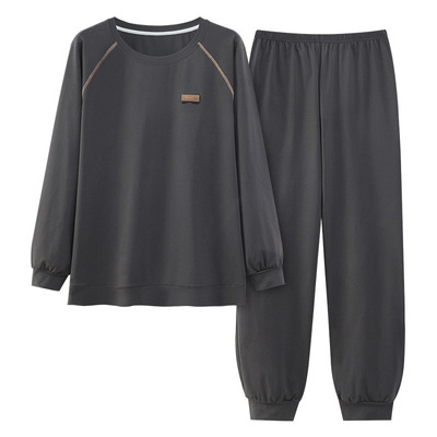 A类抗菌100%纯棉睡衣男款2025新