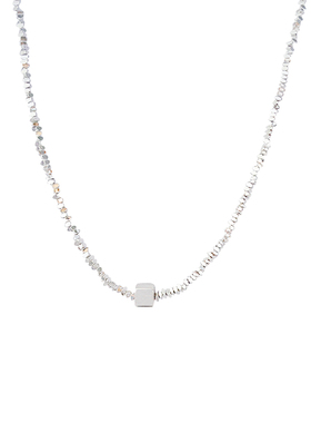 杨紫同款几何碎银子小方块项链