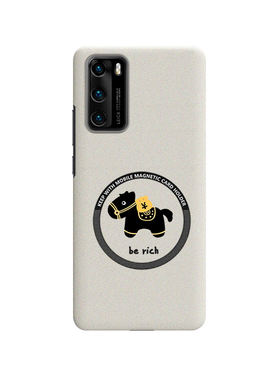 马上发财适用华为p40pro手机壳p40保护套p40pro+新款p4o全包新年创意por磁吸岩沙硬壳防摔卡通男女马年过年十
