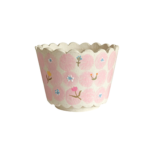 幻想自制透气手绘小花盆办公桌面绿植蝴蝶兰球兰利水礼物装饰摆件