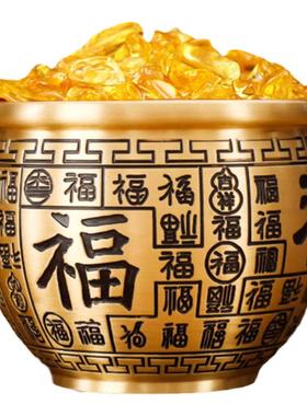 黄铜百福招财米缸家用办公室