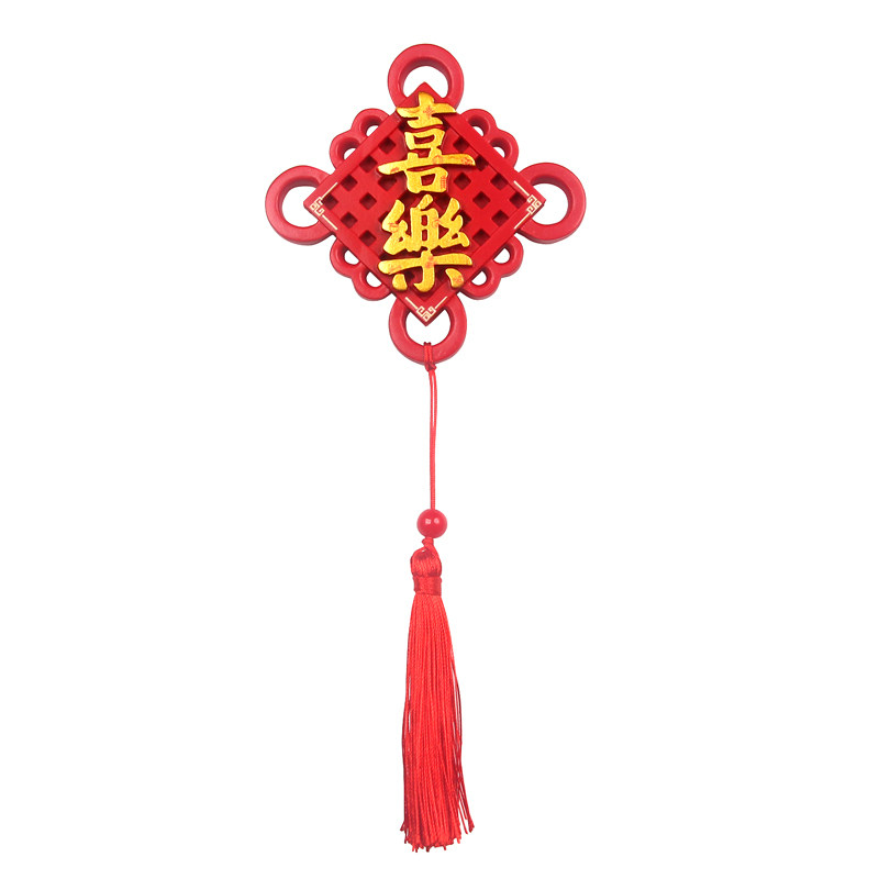 国潮风中国结喜庆流苏树脂冰箱贴