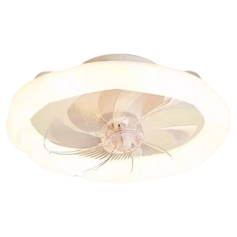 雷士照明摇头风扇灯吊灯奶油风主灯现代简约灯具卧室灯法式客厅灯