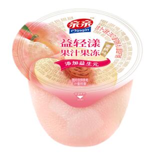 老牌子亲亲益轻漾果汁果冻添加益生元青提蜜桃百香果味水果果冻