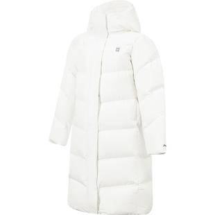 李宁火锅羽绒服丨女冬季鸭绒长款上衣保暖户外衣服连帽运动外套女