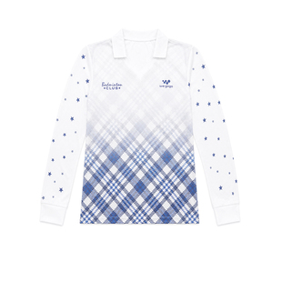 WE GOGO “星格物语”长袖羽毛球服V领翻领热身透气速干运动训练