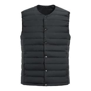 雪中飞2025秋新款男士简约黑色商务休闲羽绒背心马甲轻薄内穿