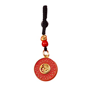 2026新款本命年十二生肖天官赐福转转挂件汽车钥匙扣高档编织挂绳