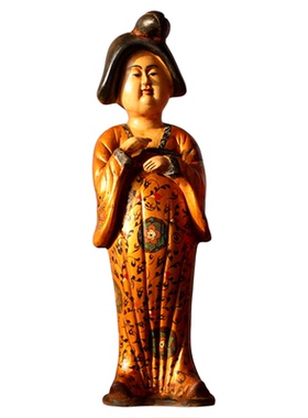 陶瓷鎏金手绘摆件家居客厅古玩