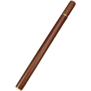 黑檀木镶黄铜木质香桶卧香管拔口沉香筒10g线香盒熏香盒居室简约