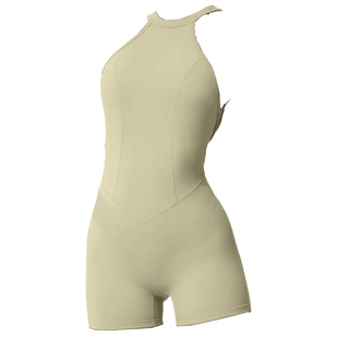 新款塑身运动速干连体衣蜜桃臀游泳户外跑步健身裤露背连体瑜伽服