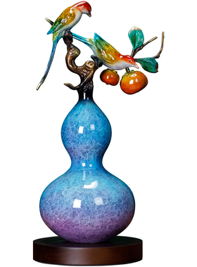 新中式黄铜招财葫芦摆件乔迁礼物