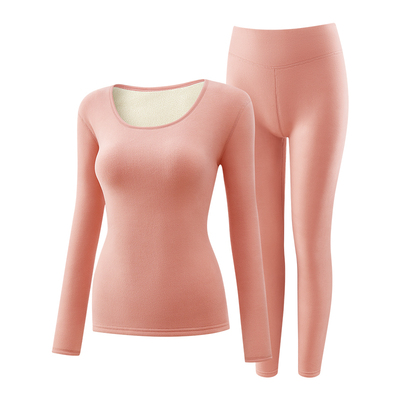 帕兰朵加绒保暖内衣羊羔绒套装女