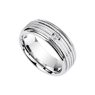 飒雅戒指男士高级感莫桑石钻戒钨金指环小众男戒食指潮男款单身女