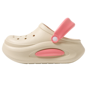 厚底洞洞鞋女夏季2025新款eva防滑防臭增高海边沙滩鞋凉拖鞋外穿