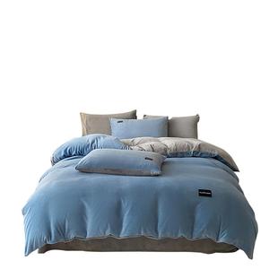 海澜之家牛奶绒被套单件保暖珊瑚法兰绒被罩150x200加厚宿舍床品