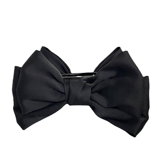 黑色双面蝴蝶结抓夹发饰丸子夹女后脑勺发夹大号公主头高马尾发卡