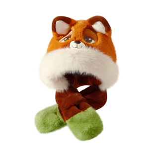 迪士尼狐尼克帽子围巾一体儿童冬季可爱兔子朱迪保暖毛绒帽男女童