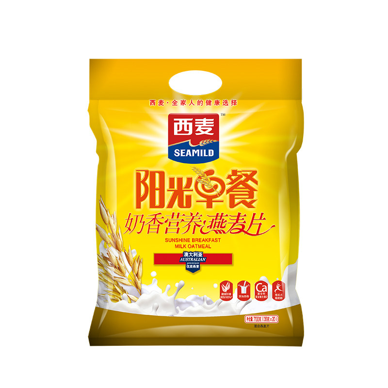 西麦阳光早餐奶香即食燕麦片700g