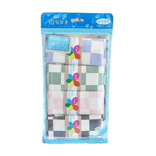 粉色格子鱼鳞抹布擦玻璃布专用巾无痕无水印吸水不掉毛玻璃清洁布