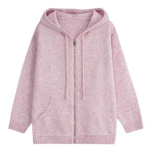 YUZI鱼子上衣雪花粉毛衣外套大码女装微胖mm妹显瘦遮肉200斤慵懒