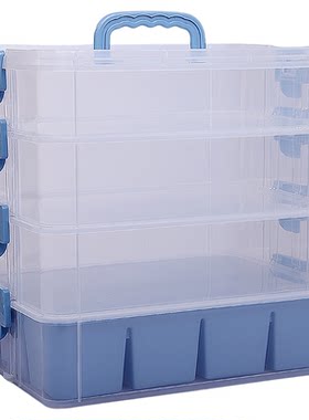 层理家特大号幸运高1至4层链接多层收纳箱儿童玩具零食大容量小卡