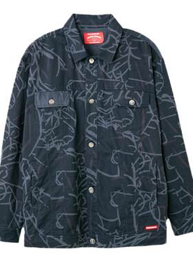 SprayGround春季印花牛仔夹克潮