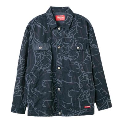 SprayGround春季印花牛仔夹克潮
