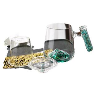 茶水分离金山泡茶杯男士高档水杯办公室玻璃杯家用过滤杯伴手礼