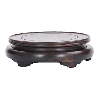 南通新中式实木旋转摆件展示木托