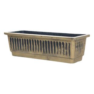 特大号加厚长方形树脂花盆阳台室内种菜盆长条花槽户外仿古铜花盆