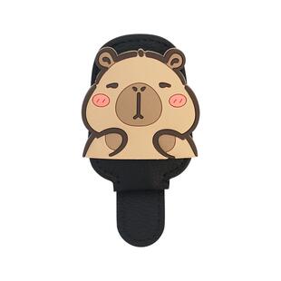 车载眼镜夹汽车遮阳板墨镜架收纳功能创意卡通太阳镜卡片票据夹子