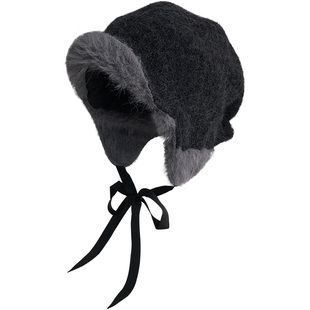 户外毛绒护耳飞行帽女冬季加绒加厚保暖帽子男骑车防风防寒雷锋帽